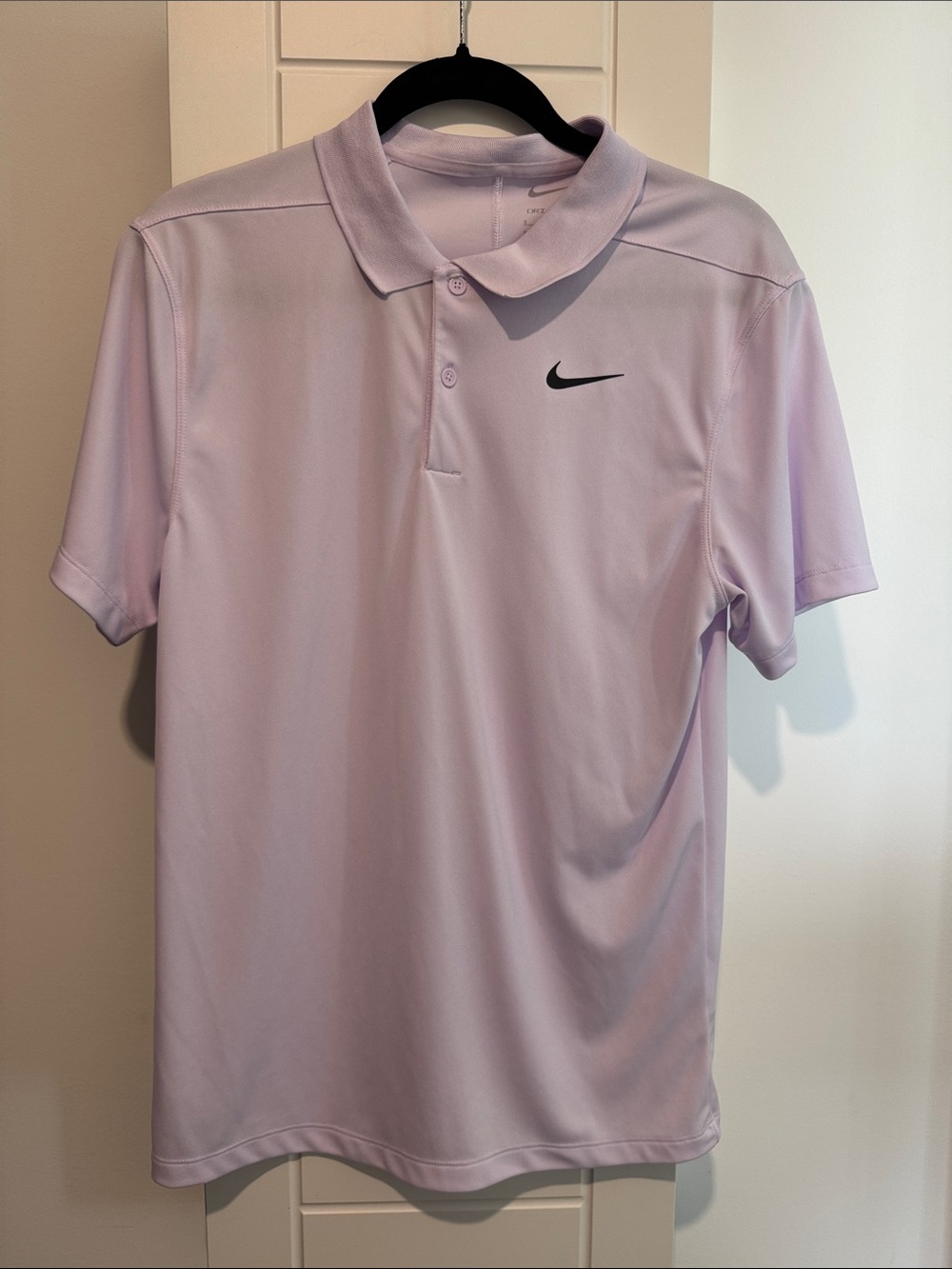 Nike Men's Lavender Performance Polo with Black Swoosh